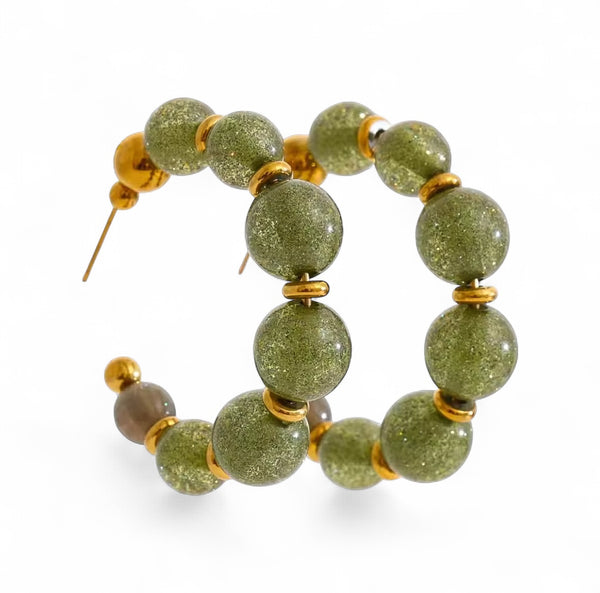 EVERMORE BEADED HOOPS