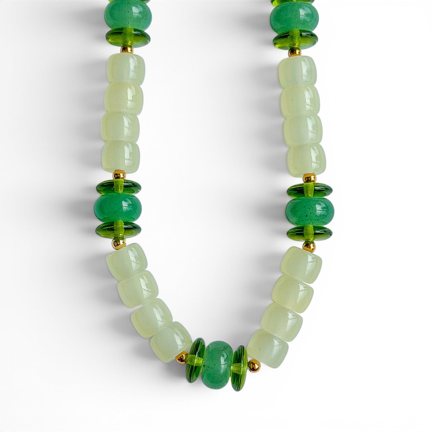 LEMON LIME BEADED NECKLACE