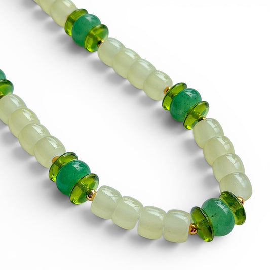 LEMON LIME BEADED NECKLACE