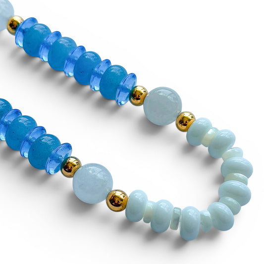WHITECAPS BEADED NECKLACE