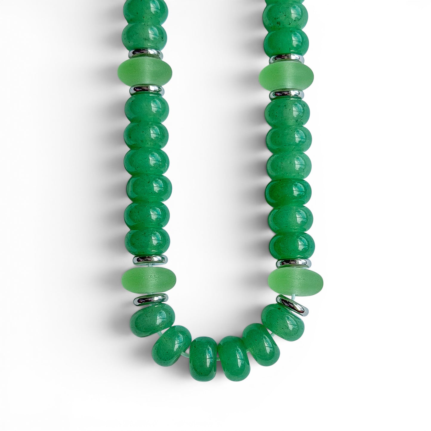 EMERALD TIDE BEADED NECKLACE