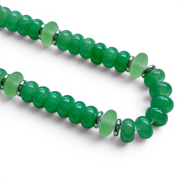EMERALD TIDE BEADED NECKLACE