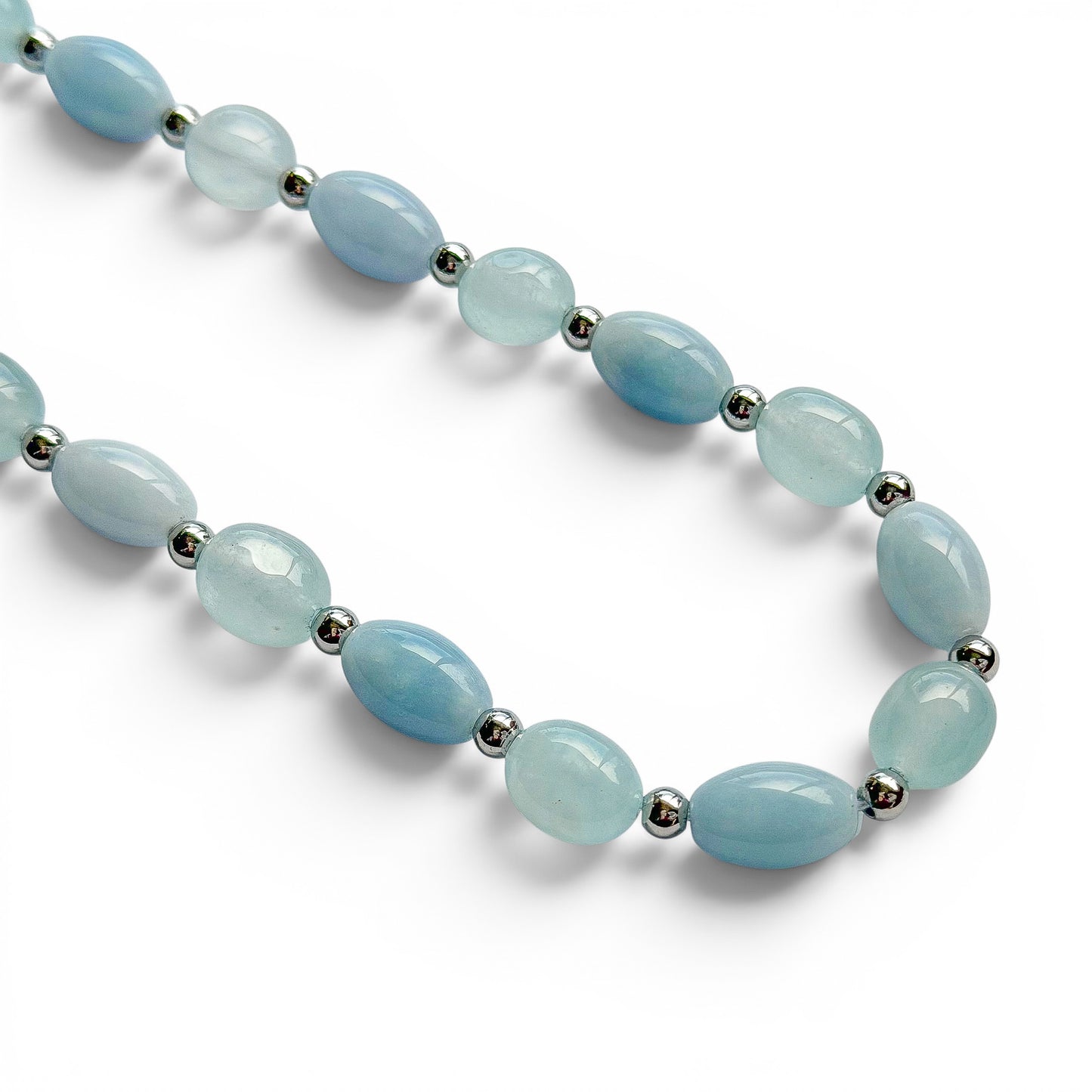 AQUAMARINE BEADED NECKLACE