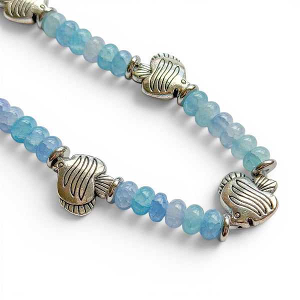 KEEP SWIMMING BEADED NECKLACE