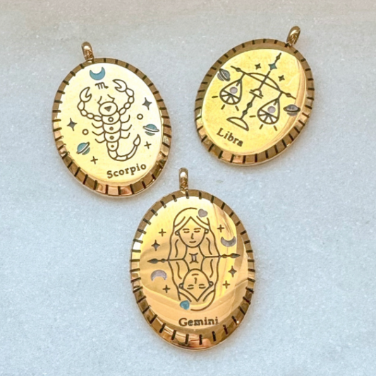 OVAL ZODIAC CHARM