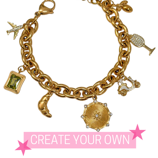 THICKEST LINKED CHARM BRACELET