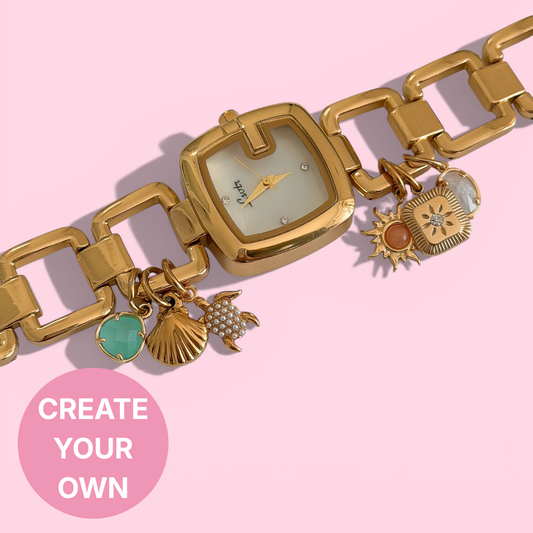 GOLD CLUSTER CHARM WATCH