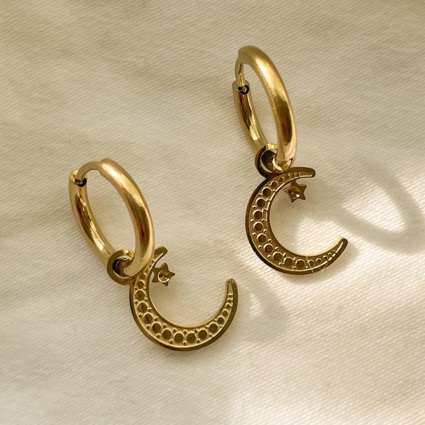 GOLD CRESCENT MOON HUGGIES