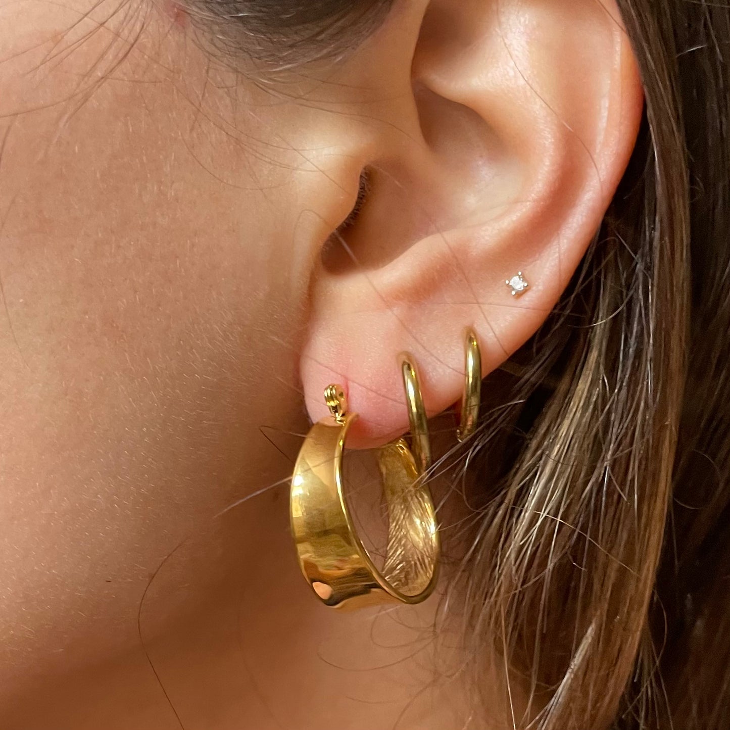 FLAT HOOPS EARRINGS