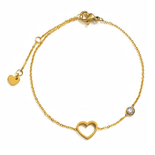 Dainty Heart CZ Bracelet