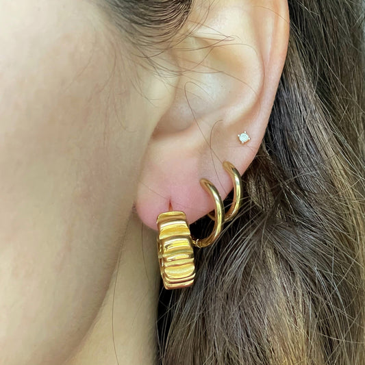 GOLD SCRUNCHIE HOOPS