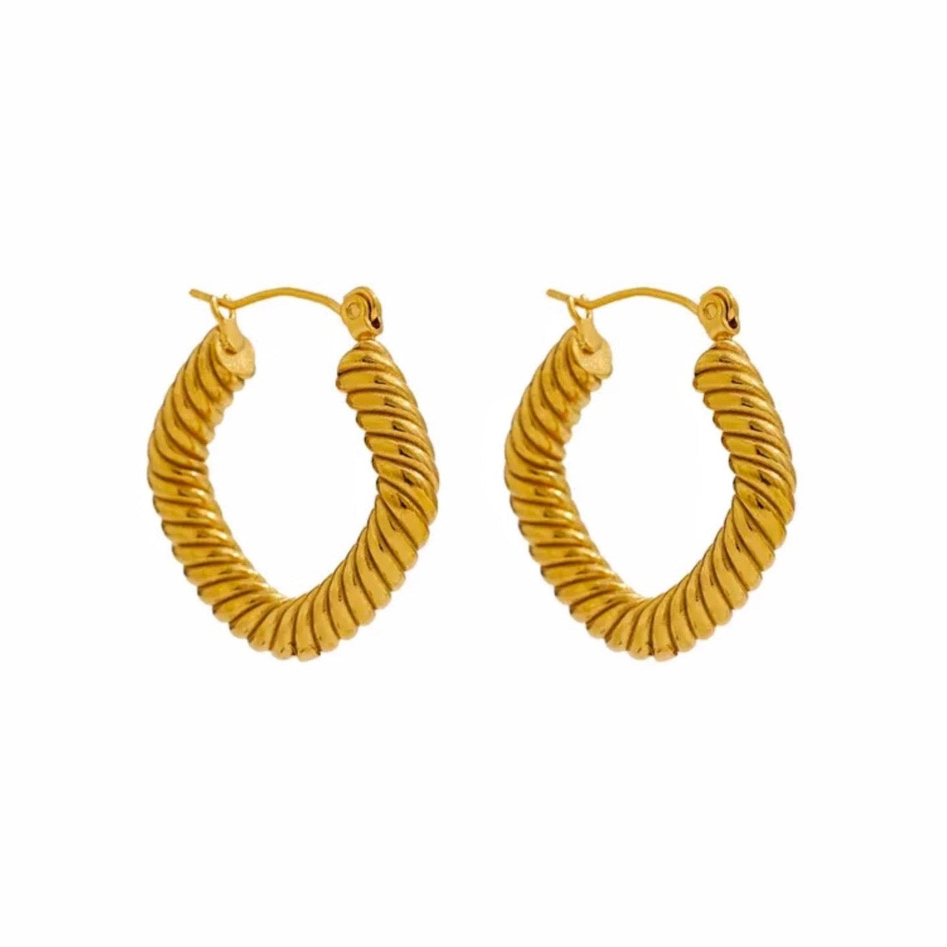 GOLD ROPE HOOPS